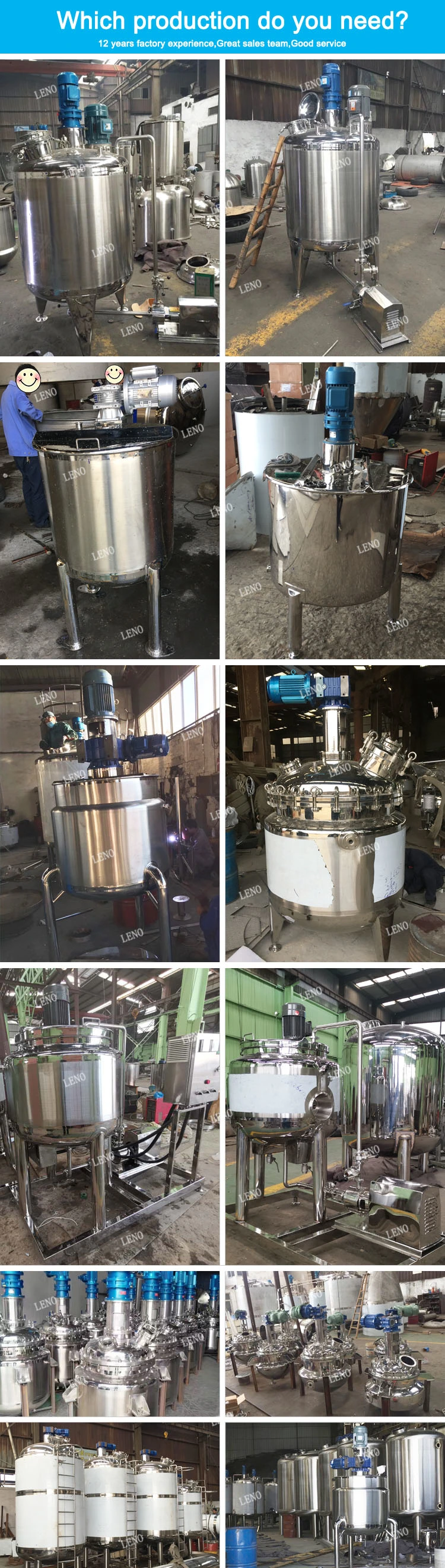 Homogenizer Mixing Tank Stainless Steel Industrial Automatic Paint Mixing Tank with Explosion Proof Motor