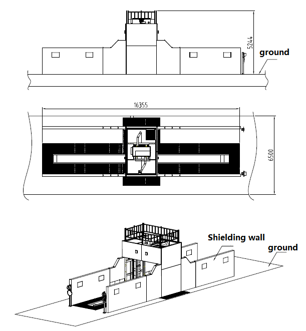 High Throughout X Ray Vehicle Scanning System At2800 Using at Airport Security Inspection System