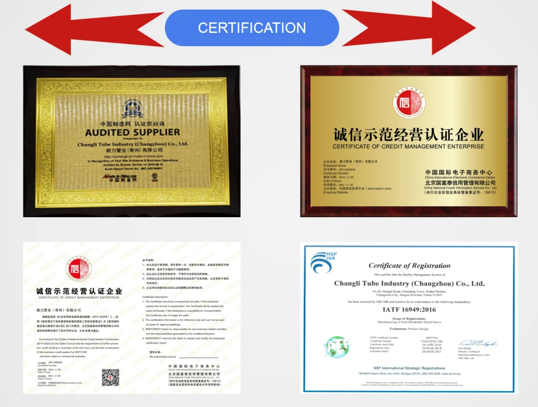 RoHS Environmental Protection High Flame Retardant Grade UL-94V0 Heat Shrink Tube Used in New Energy Electric Vehicle